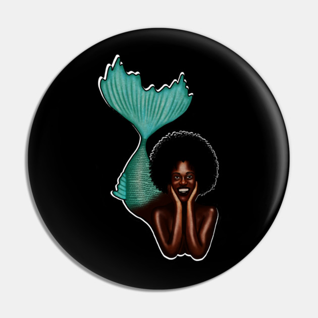 Afro Mermaid, African, Black Girl Magic Pin by logiamerch