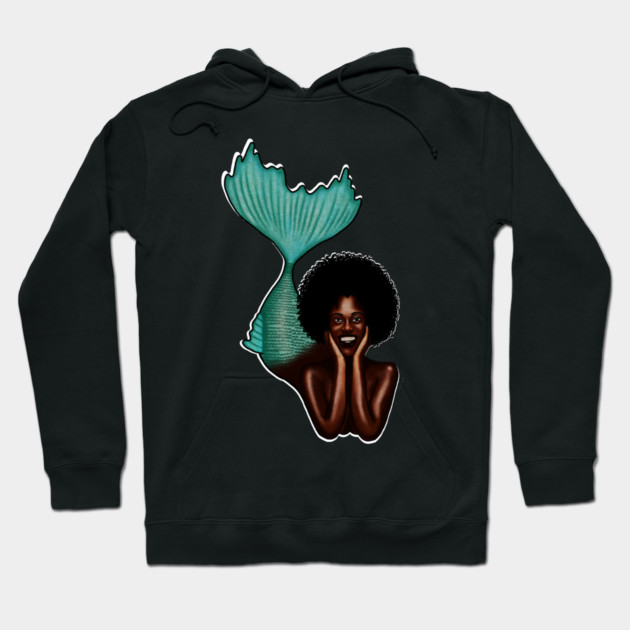 Afro Mermaid, African, Black Girl Magic Hoodie by logiamerch