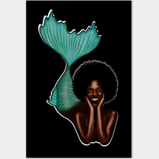 Afro Mermaid, African, Black Girl Magic Posters and Art