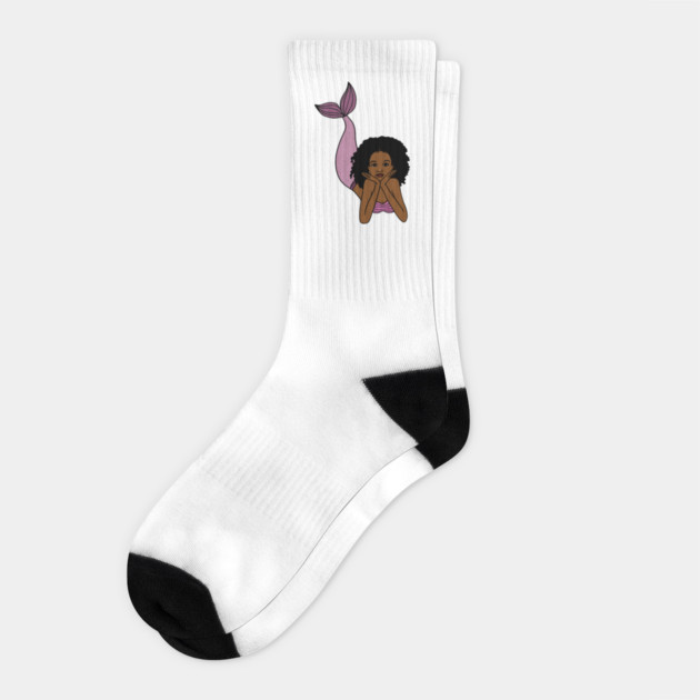 Afro Mermaid, African, Black Girl Magic Socks by logiamerch