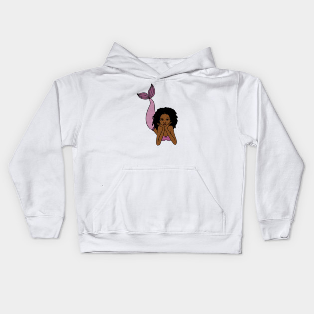 Afro Mermaid, African, Black Girl Magic Kids Hoodie by logiamerch