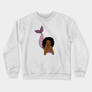 Afro Mermaid, African, Black Girl Magic Crewneck Sweatshirt
