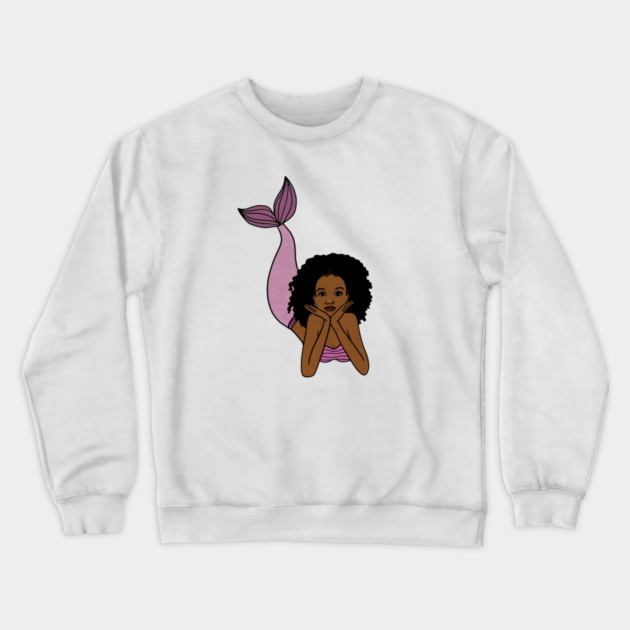 Afro Mermaid, African, Black Girl Magic Crewneck Sweatshirt by logiamerch
