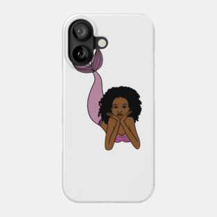 Afro Mermaid, African, Black Girl Magic Phone Case