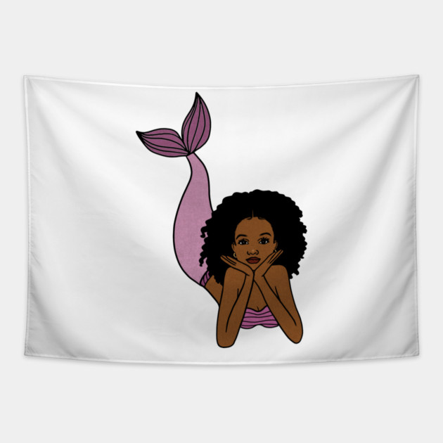 Afro Mermaid, African, Black Girl Magic Tapestry by logiamerch