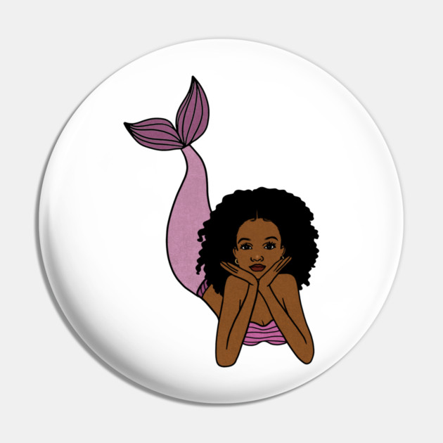 Afro Mermaid, African, Black Girl Magic Pin by logiamerch