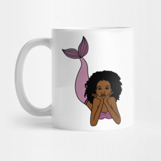 Afro Mermaid, African, Black Girl Magic Mug