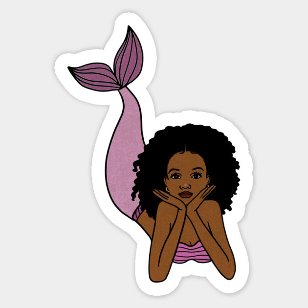 Afro Mermaid, African, Black Girl Magic Sticker by logiamerch