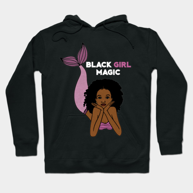 Black Girl Magic, Afro Mermaid Hoodie by logiamerch