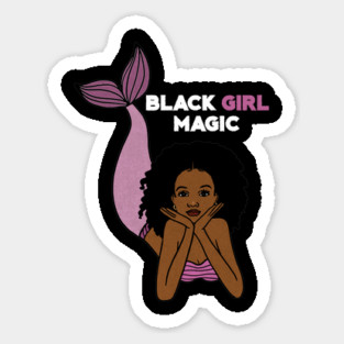 Black Girl Magic, Afro Mermaid Magnet