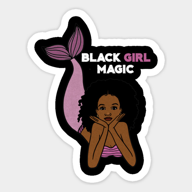 Black Girl Magic, Afro Mermaid Magnet by logiamerch