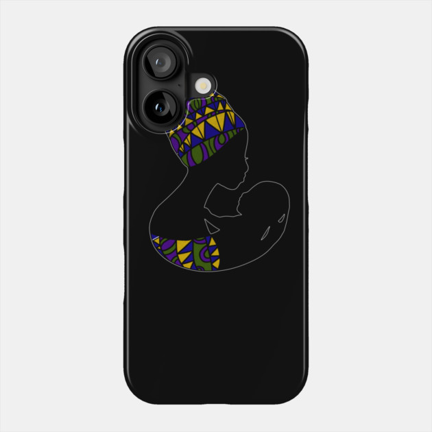African Mom, Afro Woman with Baby, Black Pride, Mama Africa Phone Case by logiamerch