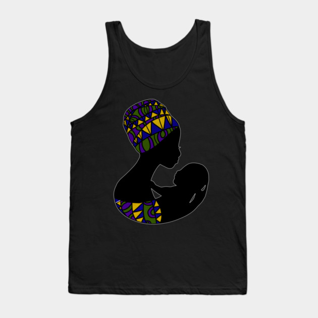 African Mom, Afro Woman with Baby, Black Pride, Mama Africa Tank Top by logiamerch