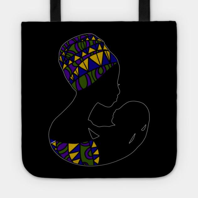 African Mom, Afro Woman with Baby, Black Pride, Mama Africa Tote by logiamerch