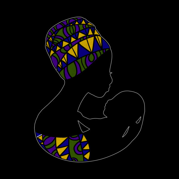 African Mom, Afro Woman with Baby, Black Pride, Mama Africa by logiamerch