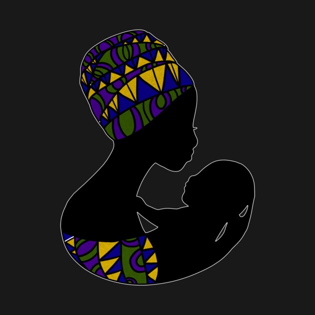 African Mom, Afro Woman with Baby, Black Pride, Mama Africa by logiamerch