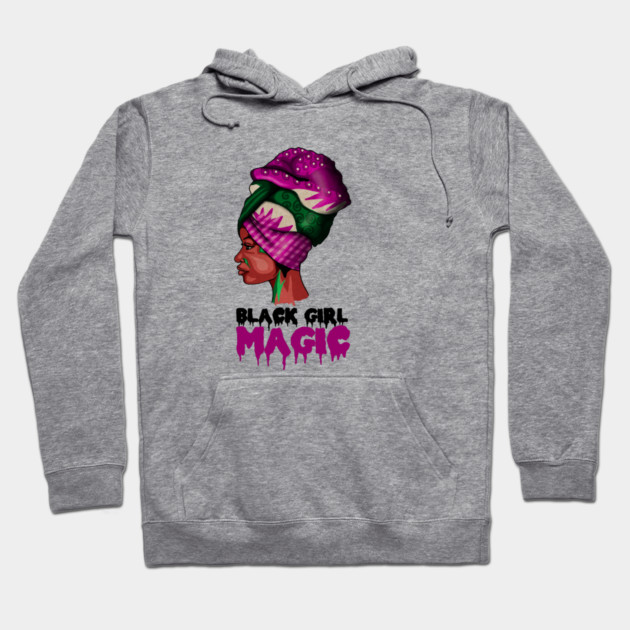 Black Girl Magic, Melanin, Afro Woman Hoodie by logiamerch
