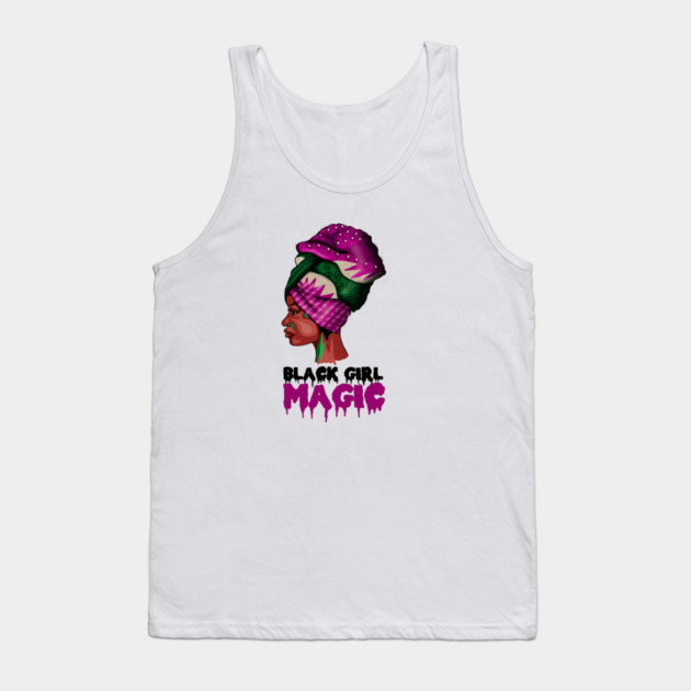 Black Girl Magic, Melanin, Afro Woman Tank Top by logiamerch