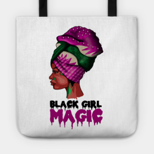 Black Girl Magic, Melanin, Afro Woman Tote