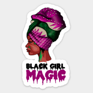 Black Girl Magic, Melanin, Afro Woman Sticker