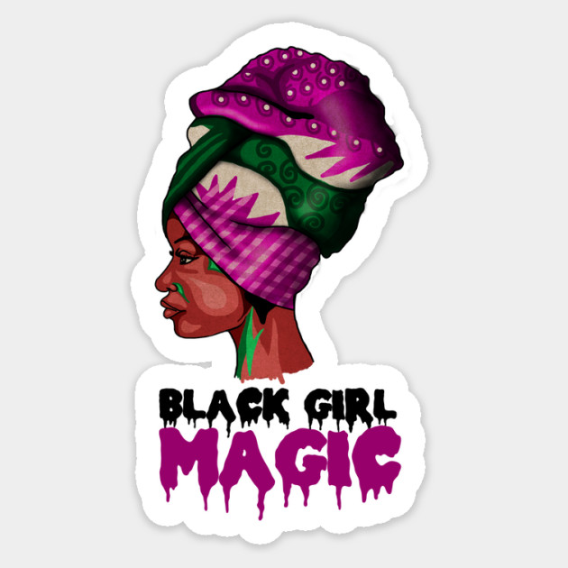 Black Girl Magic, Melanin, Afro Woman Sticker by logiamerch