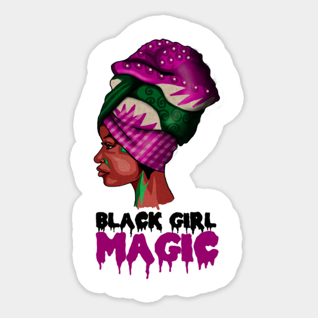 Black Girl Magic, Melanin, Afro Woman Magnet by logiamerch
