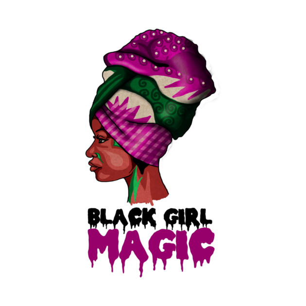 Black Girl Magic, Melanin, Afro Woman by logiamerch