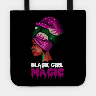 Black Girl Magic, Melanin, Afro Woman Tote