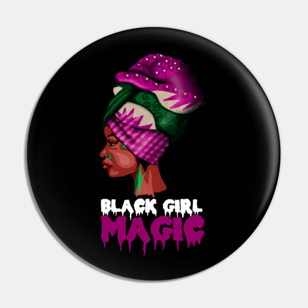 Black Girl Magic, Melanin, Afro Woman Pin by logiamerch