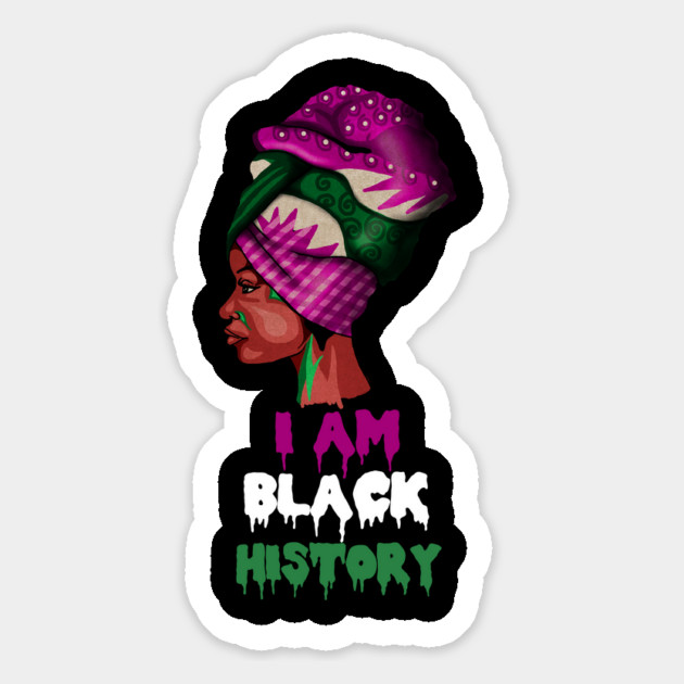 I am Black History, African Afro, Black Pride, African Woman Magnet by logiamerch
