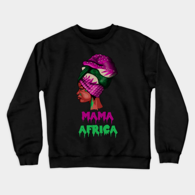 Mama Africa, Proud African Woman Crewneck Sweatshirt by logiamerch