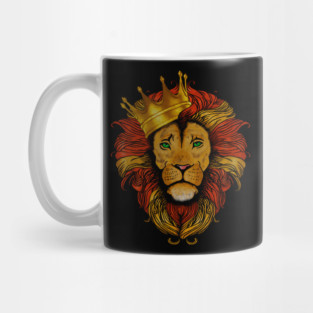 African Lion with Crown, Big Cat Mug