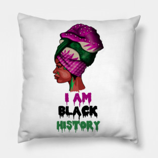 I am Black History, African, Black Pride Pillow