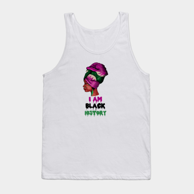 I am Black History, African, Black Pride Tank Top by logiamerch