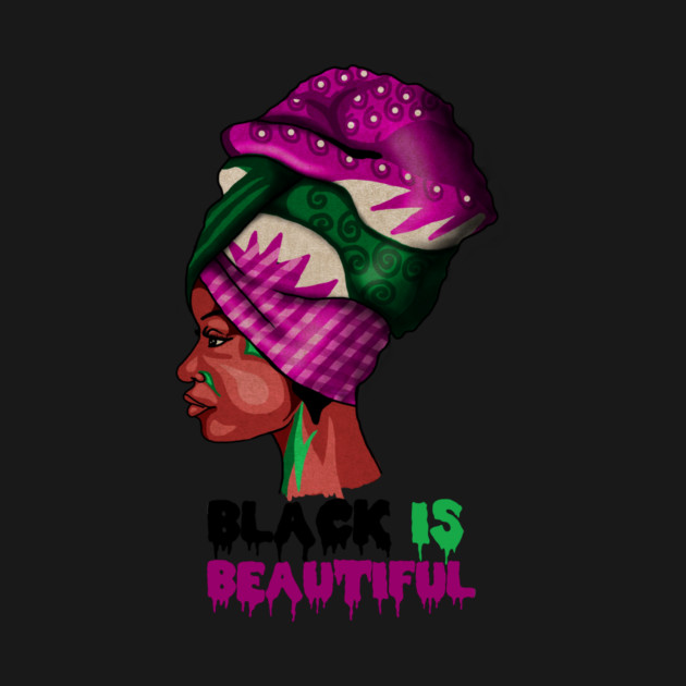 Black is Beautiful, Afro African Woman by logiamerch