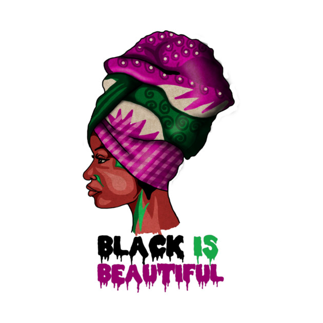 Black is Beautiful, Afro African Woman by logiamerch