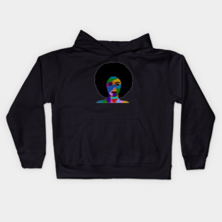 Colorful Afro Woman, African Style Kids Hoodie