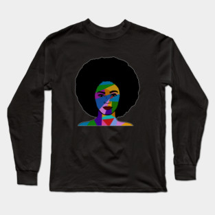 Colorful Afro Woman, African Style Long Sleeve T-Shirt