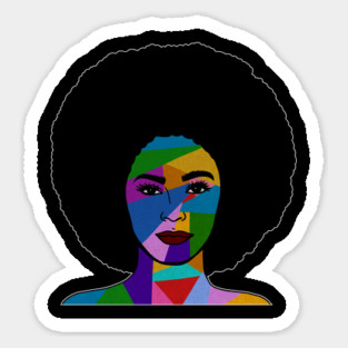 Colorful Afro Woman, African Style Magnet