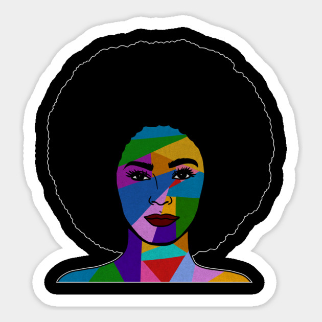 Colorful Afro Woman, African Style Magnet by logiamerch