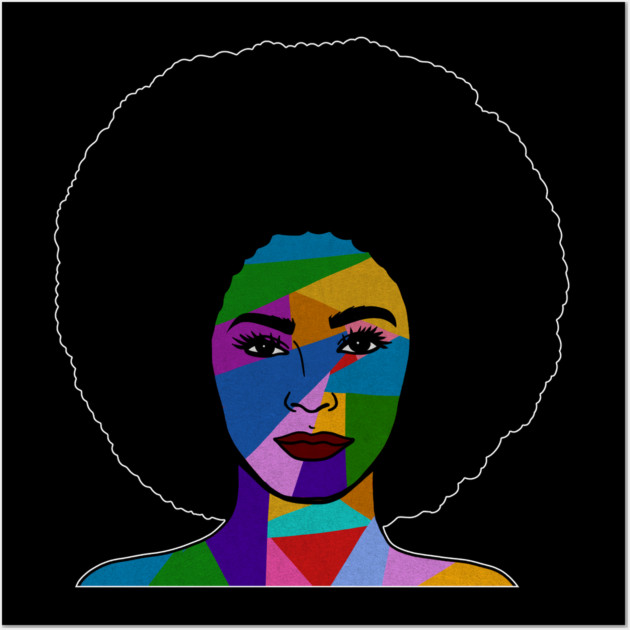 Colorful Afro Woman, African Style Wall Art by logiamerch