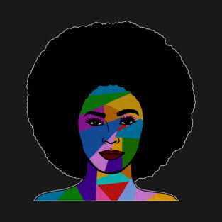 Colorful Afro Woman, African Style T-Shirt