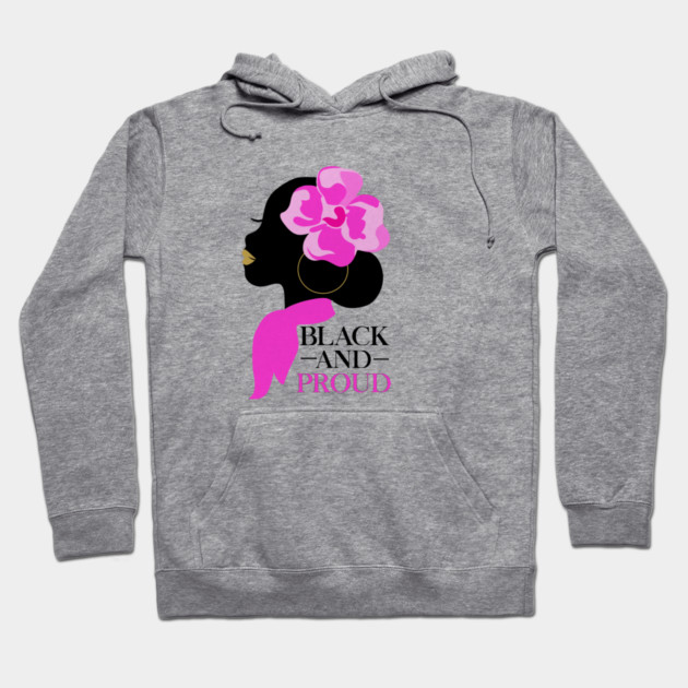 Black and Proud, African Woman, Afro, Black Pride Hoodie by logiamerch