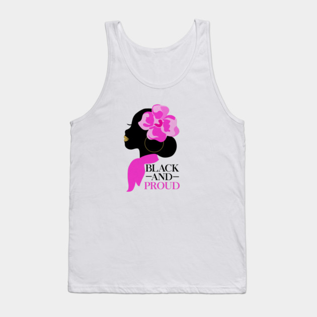 Black and Proud, African Woman, Afro, Black Pride Tank Top by logiamerch