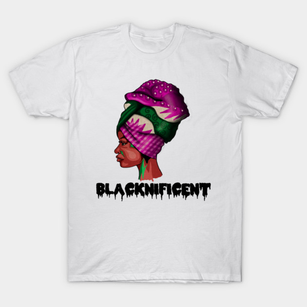 Black Beauty, Afro Woman, Magnificent T-Shirt by logiamerch