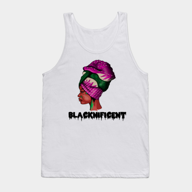 Black Beauty, Afro Woman, Magnificent Tank Top by logiamerch