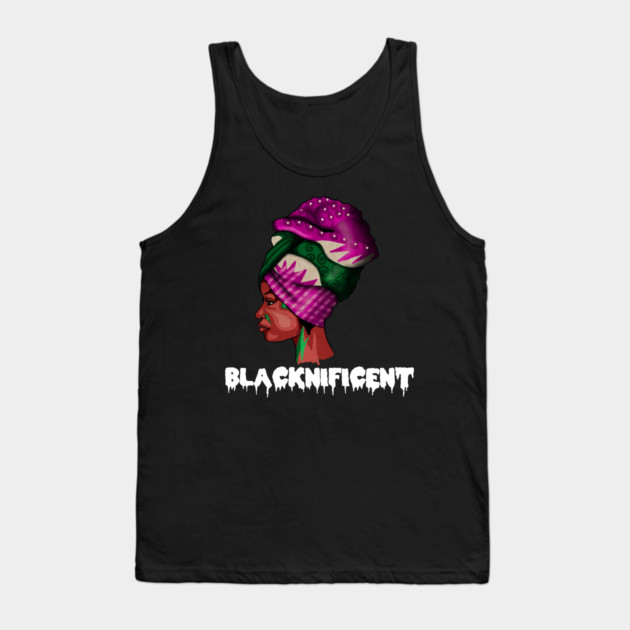 Black Beauty, Afro Woman, Magnificent Tank Top by logiamerch