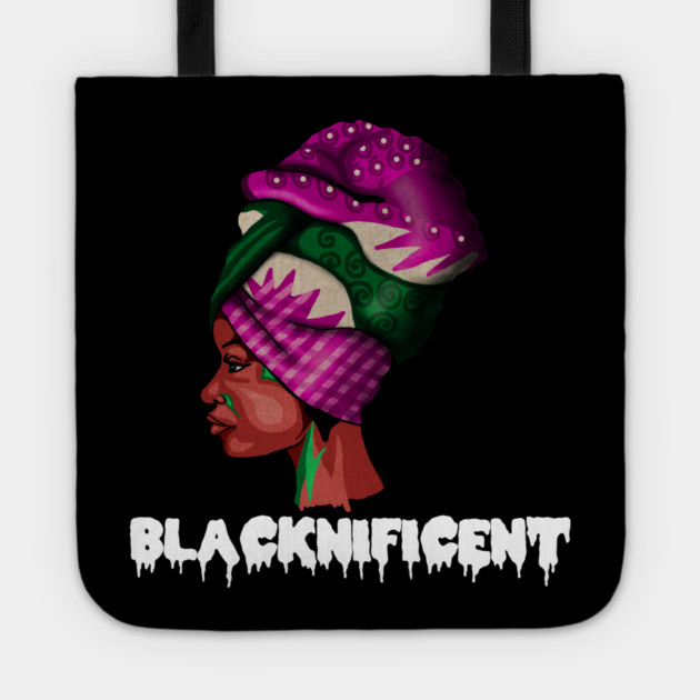 Black Beauty, Afro Woman, Magnificent Tote by logiamerch