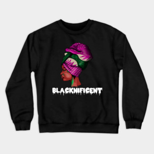 Black Beauty, Afro Woman, Magnificent Crewneck Sweatshirt