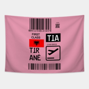 Tirana Albania travel ticket Tapestry
